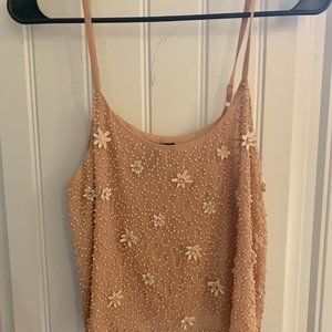 Floral beaded feminine crop top